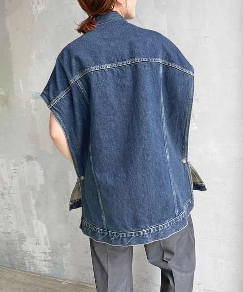 Spick & Span（スピックアンドスパン）の「51/2 3RD_PONCHO_DENIM（デニムジャケット・レディース・ブルー系その他・FREE）」の11枚目の写真