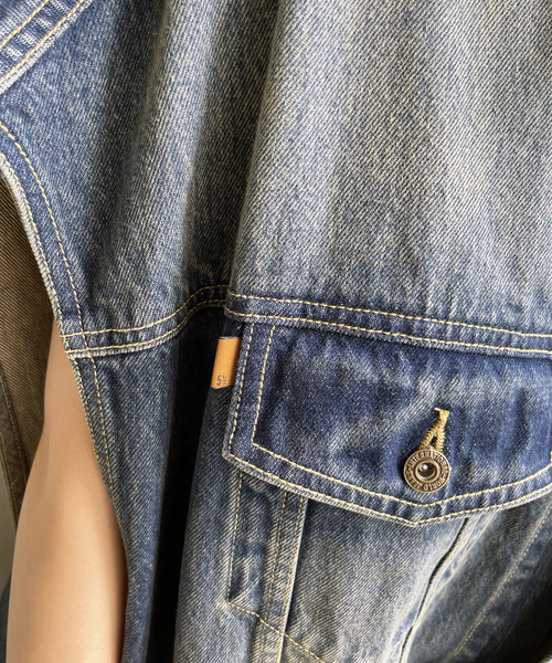 ジャケット・アウター Spick&Span 51/2 3RD_PONCHO_DENIM Spick & Span（スピックアンドスパン）の「51/2