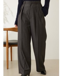 ピンストライプ2タックワイドパンツ
