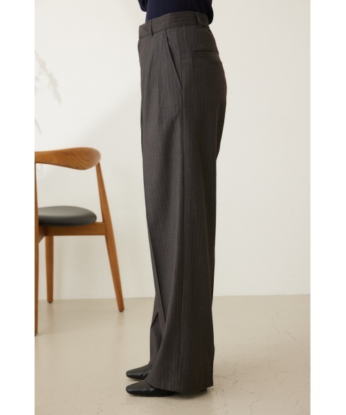 crie conforto(クリーコンフォルト)の「ピンストライプ2タックワイドパンツ(スラックス・レディース・ネイビー/グレー・SMALL/MEDIUM)」の20枚目の写真