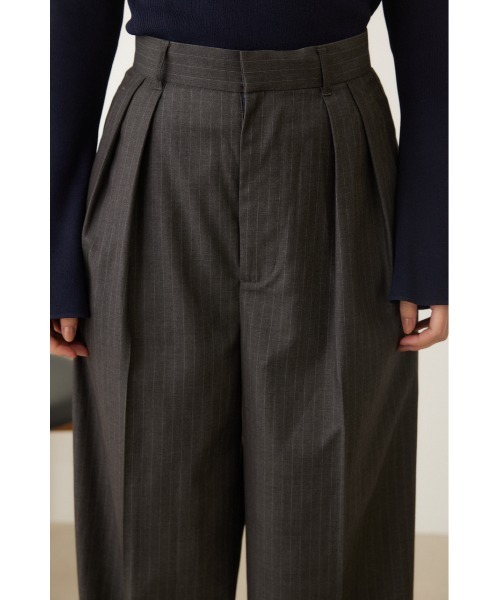 crie conforto(クリーコンフォルト)の「ピンストライプ2タックワイドパンツ(スラックス・レディース・ネイビー/グレー・SMALL/MEDIUM)」の18枚目の写真