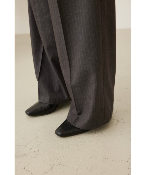 crie conforto(クリーコンフォルト)の「ピンストライプ2タックワイドパンツ(スラックス・レディース・ネイビー/グレー・SMALL/MEDIUM)」の15枚目の写真