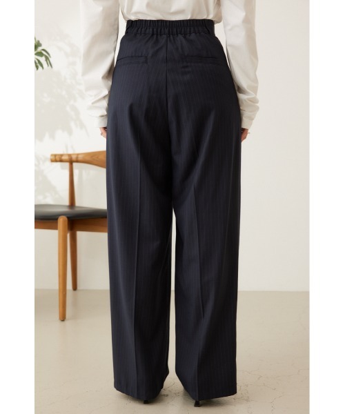 crie conforto(クリーコンフォルト)の「ピンストライプ2タックワイドパンツ(スラックス・レディース・ネイビー/グレー・SMALL/MEDIUM)」の8枚目の写真