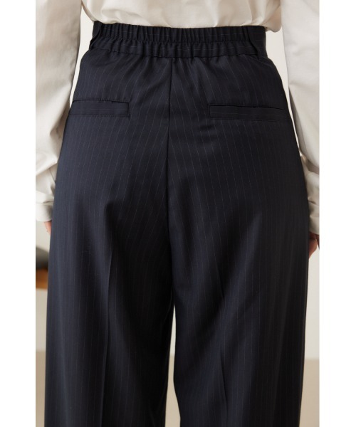 crie conforto(クリーコンフォルト)の「ピンストライプ2タックワイドパンツ(スラックス・レディース・ネイビー/グレー・SMALL/MEDIUM)」の6枚目の写真
