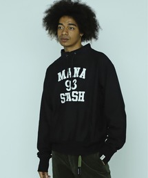 MANASTASH（マナスタッシュ）の「MANASTASH/マナスタッシュ/COLLEGE LOGO STAND COLLAR SWEAT（パーカー）」