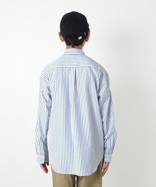 GLAZOS（グラソス）の「ストライプ・長袖シャツ（シャツ/ブラウス・キッズ・ホワイト/ブルー・170cm/140cm/160cm/150cm）」の8枚目の写真