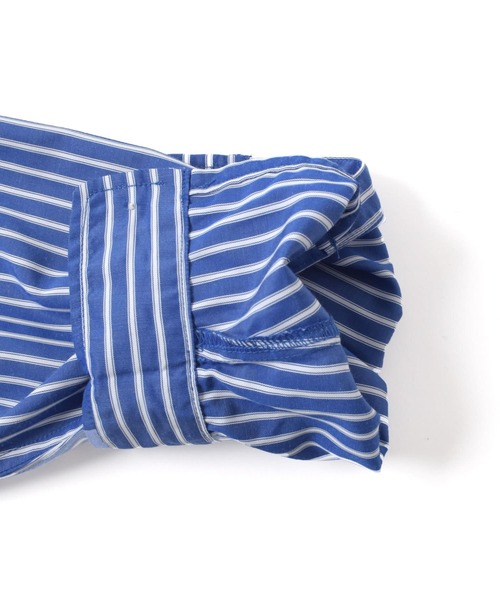 GLAZOS（グラソス）の「ストライプ・長袖シャツ（シャツ/ブラウス・キッズ・ホワイト/ブルー・170cm/140cm/160cm/150cm）」の12枚目の写真