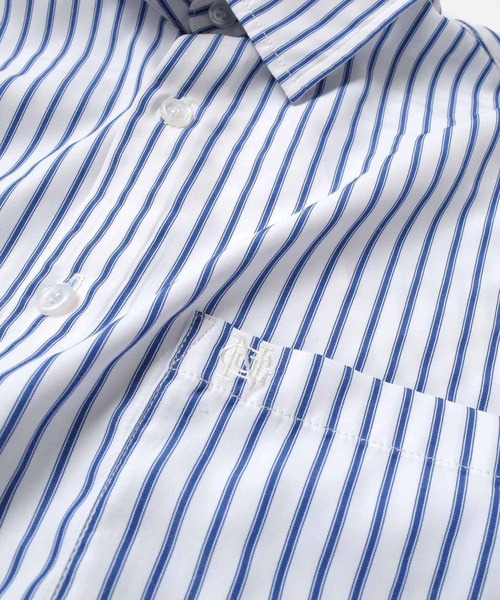GLAZOS（グラソス）の「ストライプ・長袖シャツ（シャツ/ブラウス・キッズ・ホワイト/ブルー・170cm/140cm/160cm/150cm）」の17枚目の写真