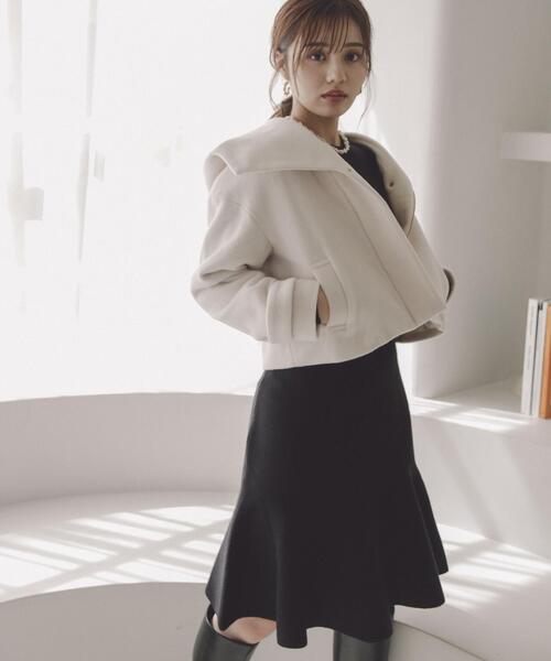 PROPORTION BODY DRESSING（プロポーションボディドレッシング）の「フード襟ショートコート / 1213255900（テーラードジャケット・レディース・ピンク/ブラック/ホワイト系その他・MEDIUM/SMALL）」の17枚目の写真