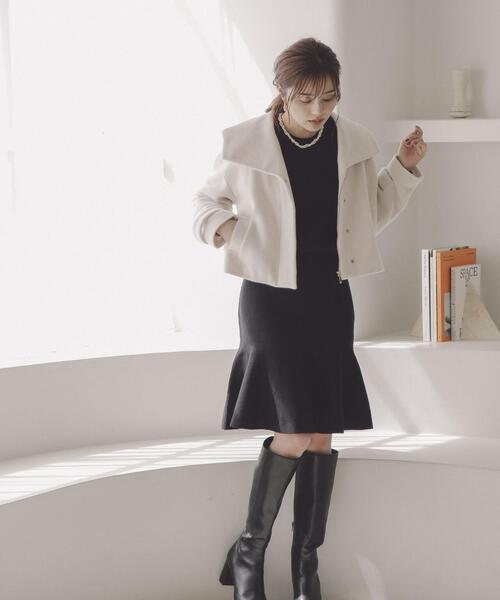 PROPORTION BODY DRESSING（プロポーションボディドレッシング）の「フード襟ショートコート / 1213255900（テーラードジャケット・レディース・ピンク/ブラック/ホワイト系その他・MEDIUM/SMALL）」の15枚目の写真