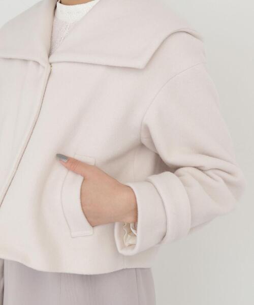 PROPORTION BODY DRESSING（プロポーションボディドレッシング）の「フード襟ショートコート / 1213255900（テーラードジャケット・レディース・ピンク/ブラック/ホワイト系その他・MEDIUM/SMALL）」の7枚目の写真