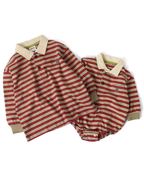 BREEZE（ブリーズ）の「【リンクコーデ可能】ラガーシャツ（Tシャツ/カットソー・キッズ・イエロー/グリーン/レッド・130/120/140/90/110/100/80）」の15枚目の写真