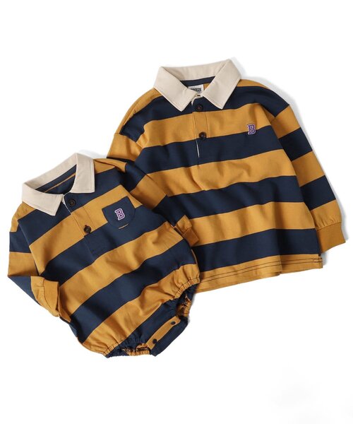 BREEZE（ブリーズ）の「【リンクコーデ可能】ラガーシャツ（Tシャツ/カットソー・キッズ・イエロー/グリーン/レッド・130/120/140/90/110/100/80）」の14枚目の写真