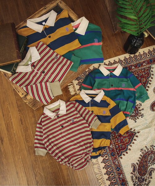 BREEZE（ブリーズ）の「【リンクコーデ可能】ラガーシャツ（Tシャツ/カットソー・キッズ・イエロー/グリーン/レッド・130/120/140/90/110/100/80）」の13枚目の写真