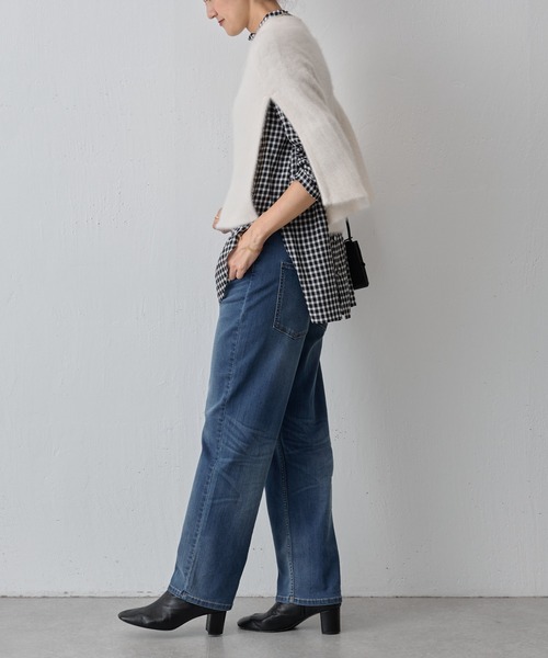 BEARDSLEY(ビアズリー)の「ファーニットポンチョ(ニット/セーター・レディース・ホワイト/ブラック・FREE)」の16枚目の写真