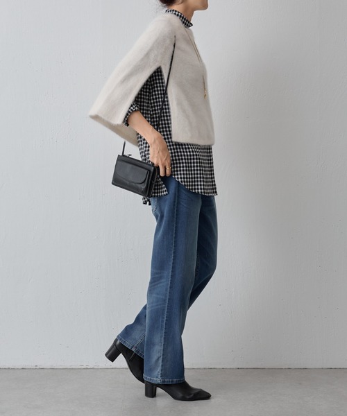 BEARDSLEY(ビアズリー)の「ファーニットポンチョ(ニット/セーター・レディース・ホワイト/ブラック・FREE)」の17枚目の写真