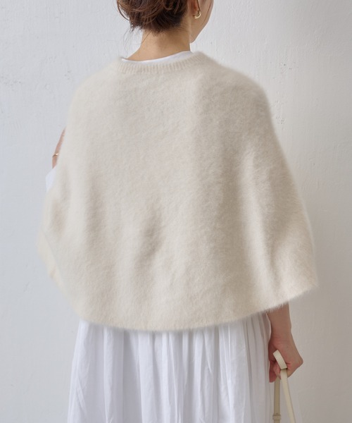 BEARDSLEY(ビアズリー)の「ファーニットポンチョ(ニット/セーター・レディース・ホワイト/ブラック・FREE)」の8枚目の写真