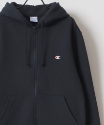 Champion/チャンピオン コットンUSA 裏起毛 ロゴワッペン ワンポイント刺繍 スウェット ジップアップパーカー フーディー/レディース メンズ