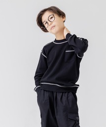 JAM & LINK | 配色ステッチ 無地裏毛トレーナー(スウェット)