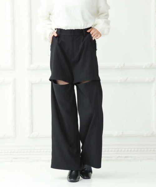 archives（アルシーヴ）の「２ｗａｙタックストレートパンツ（その他パンツ・レディース・ブラック/オリーブ/アイボリー・MEDIUM）」の20枚目の写真