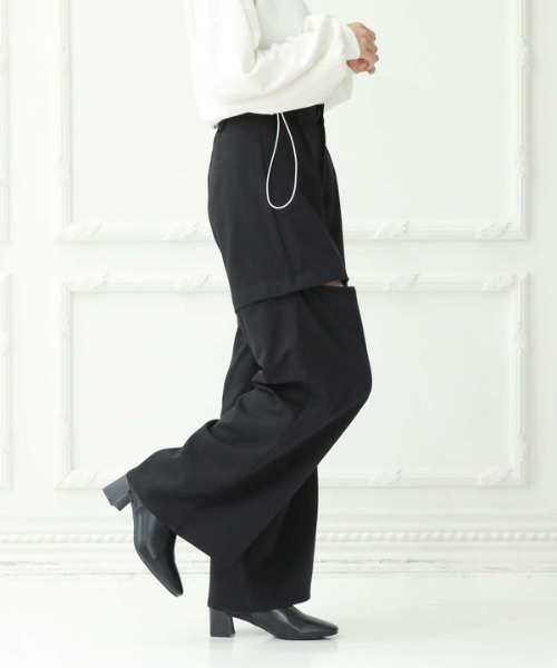 archives（アルシーヴ）の「２ｗａｙタックストレートパンツ（その他パンツ・レディース・ブラック/オリーブ/アイボリー・MEDIUM）」の19枚目の写真