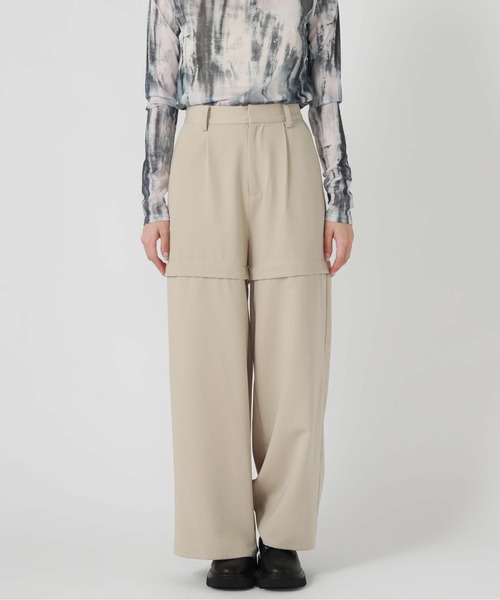 archives（アルシーヴ）の「２ｗａｙタックストレートパンツ（その他パンツ・レディース・ブラック/オリーブ/アイボリー・MEDIUM）」の16枚目の写真