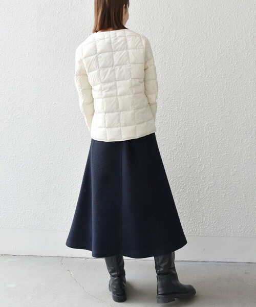 TAION（タイオン）の「TAION:〈手洗い可能〉インナー ショート ダウン ジャケット 24FW（ダウンジャケット/コート・レディース・クリーム/ライトブルー/ブラック/ホワイト・ONE SIZE）」の7枚目の写真