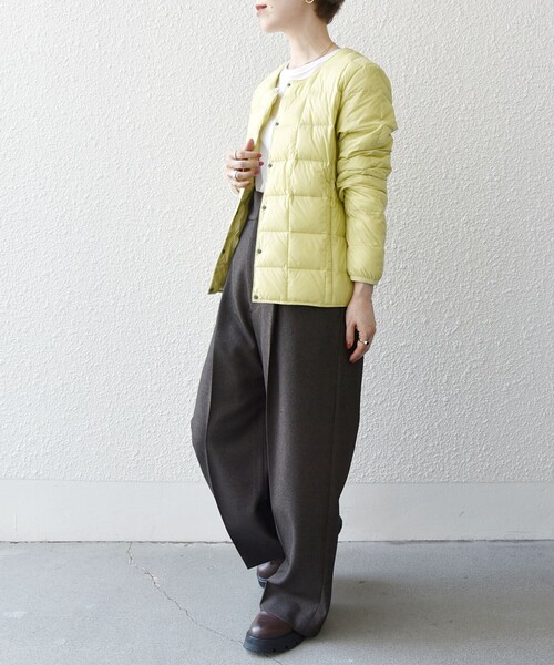 TAION（タイオン）の「TAION:〈手洗い可能〉インナー ショート ダウン ジャケット 24FW（ダウンジャケット/コート・レディース・クリーム/ライトブルー/ブラック/ホワイト・ONE SIZE）」の19枚目の写真