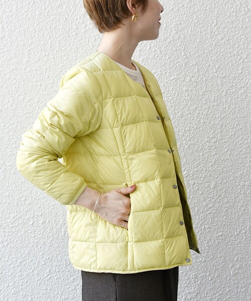 TAION（タイオン）の「TAION:〈手洗い可能〉インナー ショート ダウン ジャケット 24FW（ダウンジャケット/コート・レディース・クリーム/ライトブルー/ブラック/ホワイト・ONE SIZE）」の20枚目の写真