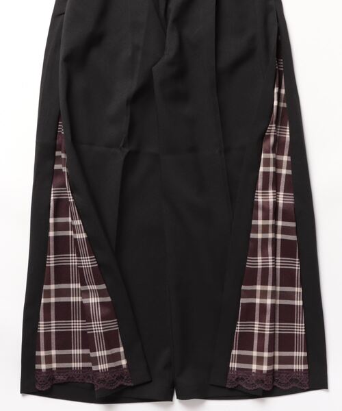 axes femme(アクシーズファム)の「サイドチェックワイドパンツ(その他パンツ・レディース・ブラック/カーキ/ワイン・FREE)」の9枚目の写真