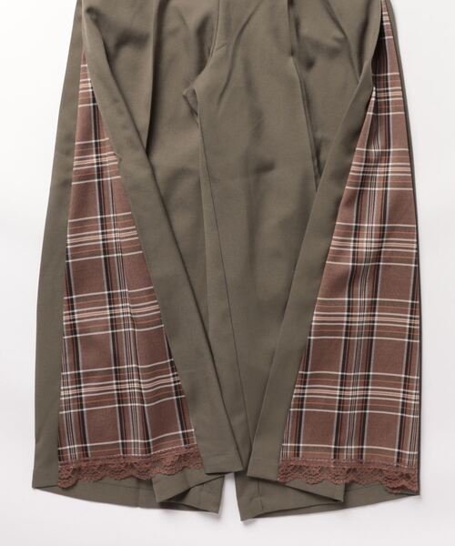 axes femme(アクシーズファム)の「サイドチェックワイドパンツ(その他パンツ・レディース・ブラック/カーキ/ワイン・FREE)」の10枚目の写真