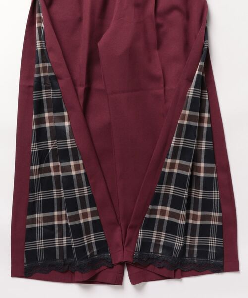 axes femme(アクシーズファム)の「サイドチェックワイドパンツ(その他パンツ・レディース・ブラック/カーキ/ワイン・FREE)」の11枚目の写真