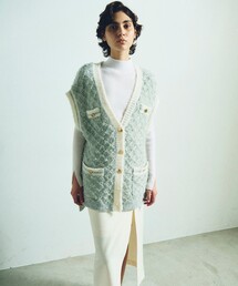 GRACE CONTINENTAL | ツイードニットジレ(カーディガン/ボレロ)