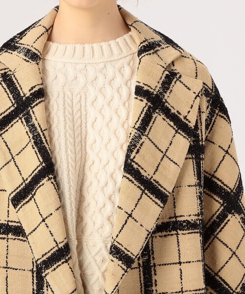 MARTIN GRANT(マーティングラント)の「MARTIN GRANT COCOON COAT グレンチェック コクーンコート(チェスターコート・レディース・ライトベージュ・36)」の6枚目の写真