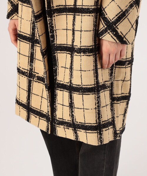 MARTIN GRANT(マーティングラント)の「MARTIN GRANT COCOON COAT グレンチェック コクーンコート(チェスターコート・レディース・ライトベージュ・36)」の10枚目の写真