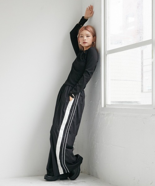VALENTINO サイドライン ワイド スラックス 即章 SIDELINE WIDE PANTS サイドラインワイドパンツ（その他パンツ
