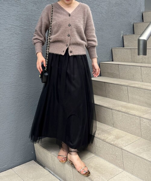 NOLLEY’S Sophi(ノーリーズソフィ)の「《手洗い可能》チュールビスチェワンピース(ワンピース・レディース・ブラック・38)」の10枚目の写真