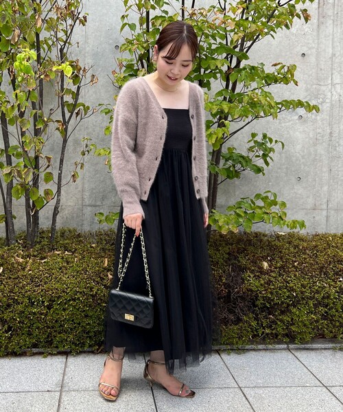 NOLLEY’S Sophi(ノーリーズソフィ)の「《手洗い可能》チュールビスチェワンピース(ワンピース・レディース・ブラック・38)」の14枚目の写真