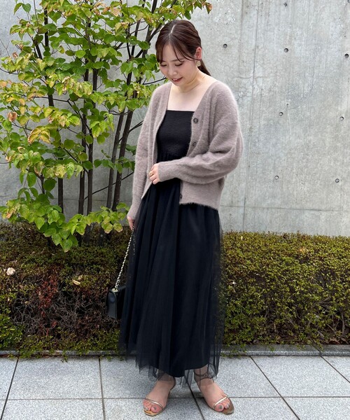 NOLLEY’S Sophi(ノーリーズソフィ)の「《手洗い可能》チュールビスチェワンピース(ワンピース・レディース・ブラック・38)」の15枚目の写真