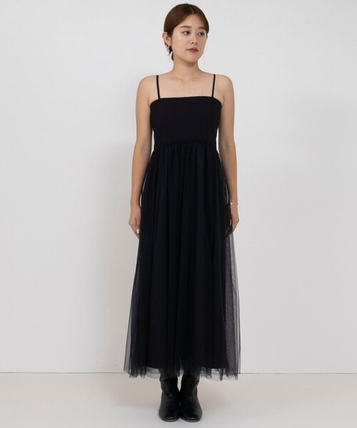 NOLLEY’S Sophi(ノーリーズソフィ)の「《手洗い可能》チュールビスチェワンピース(ワンピース・レディース・ブラック・38)」の16枚目の写真