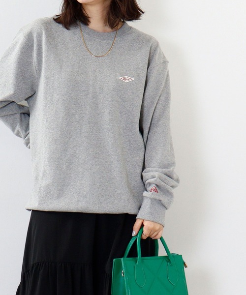 BALL（ボール）の「BALL OE裏毛ワンポイントロゴトレーナー（スウェット・メンズ・グリーン/カーキ/キャメル/ブラック/ダークグレー/ブルー/モカ/ブラウン/オフホワイト/チャコール/ネイビー/トップグレー・L/LL/M）」の5枚目の写真