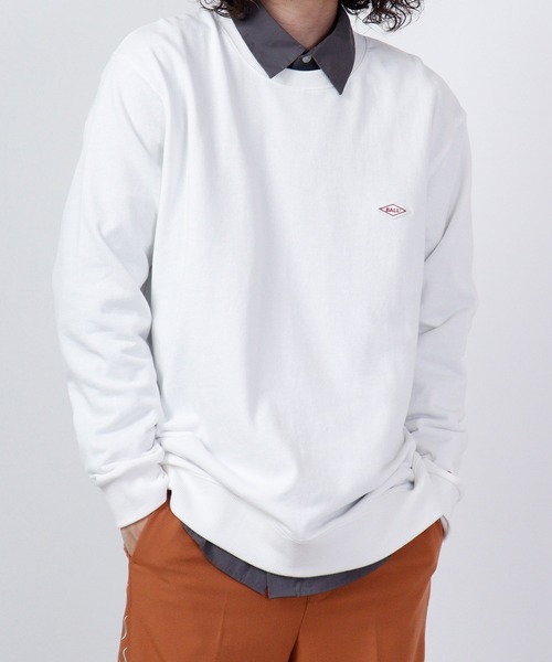 BALL（ボール）の「BALL OE裏毛ワンポイントロゴトレーナー（スウェット・メンズ・グリーン/カーキ/キャメル/ブラック/ダークグレー/ブルー/モカ/ブラウン/オフホワイト/チャコール/ネイビー/トップグレー・L/LL/M）」の17枚目の写真