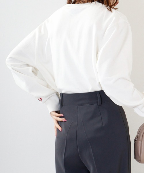 BALL（ボール）の「BALL OE裏毛ワンポイントロゴトレーナー（スウェット・メンズ・グリーン/カーキ/キャメル/ブラック/ダークグレー/ブルー/モカ/ブラウン/オフホワイト/チャコール/ネイビー/トップグレー・L/LL/M）」の15枚目の写真