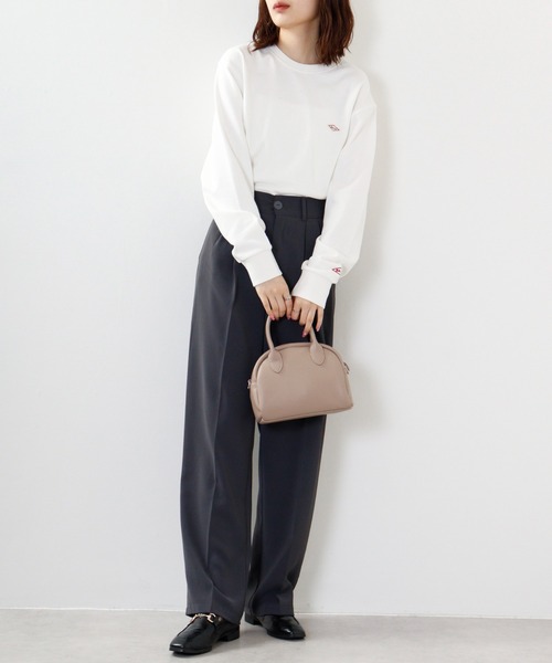 BALL（ボール）の「BALL OE裏毛ワンポイントロゴトレーナー（スウェット・メンズ・グリーン/カーキ/キャメル/ブラック/ダークグレー/ブルー/モカ/ブラウン/オフホワイト/チャコール/ネイビー/トップグレー・L/LL/M）」の16枚目の写真