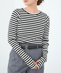 IENA | テレコボーダーロングスリーブプルオーバー(Tシャツ/カットソー)