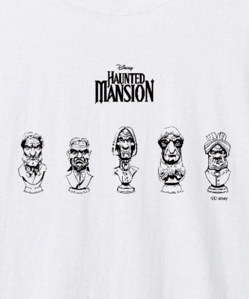 COMMON WARE（コモンウェアー）の「FD キャラチョイ:Disney ディズニー HauntedMansion ホーンテッドマンション ロンTシャツ（Tシャツ/カットソー・レディース・スミクロ/ホワイト・M/L）」の3枚目の写真