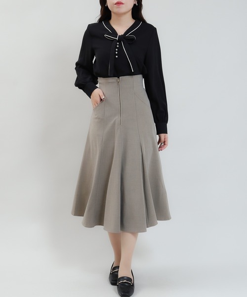 スカート Aude スカート レディース ASTORIA ODIER（アストリアオディール）の「ハイウエストジップフレア