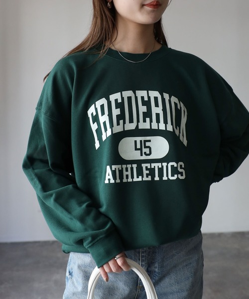 Riberry（リベリー）の「FREDERICKプリントトレーナー（スウェット・レディース・オートミール/ブラック/ネイビー/グリーン/アイボリー/チャコールグレー・FREE）」の5枚目の写真