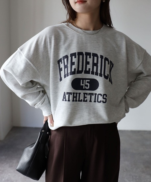 Riberry（リベリー）の「FREDERICKプリントトレーナー（スウェット・レディース・オートミール/ブラック/ネイビー/グリーン/アイボリー/チャコールグレー・FREE）」の7枚目の写真