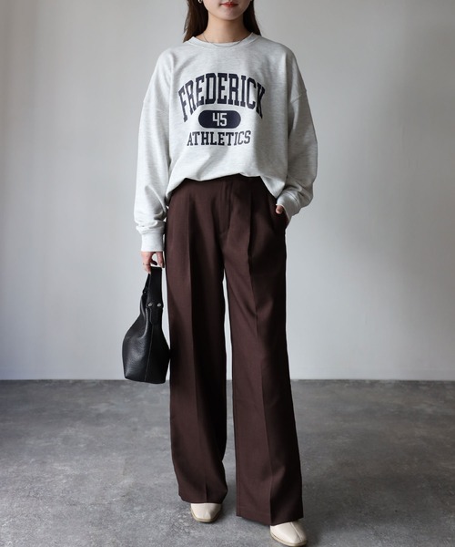 Riberry（リベリー）の「FREDERICKプリントトレーナー（スウェット・レディース・オートミール/ブラック/ネイビー/グリーン/アイボリー/チャコールグレー・FREE）」の9枚目の写真